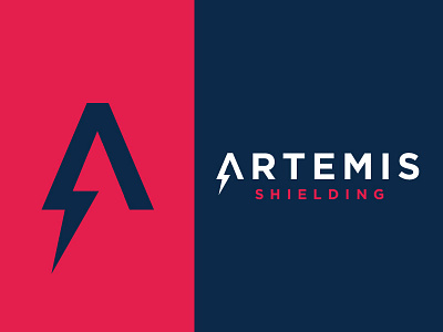 Artemis a bolt branding identity logo science technology