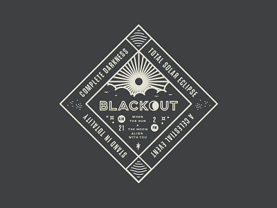 Blackout badge blackout eclipse genplanpro logo moon sun tungsten typography