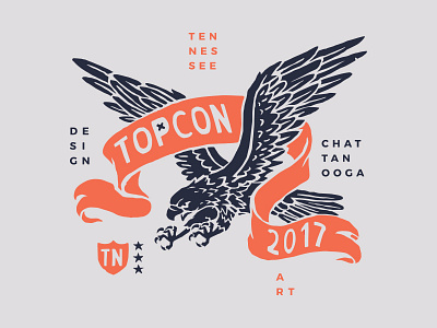 Topcon 2017 banner hawk illustration topcon typography