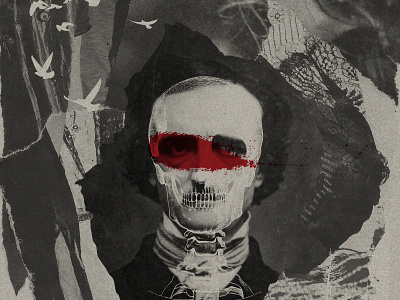 Edgar Allan Poe collage edgar allen poe halloween poster