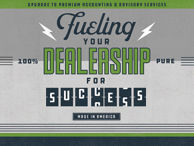 Fueling Your Dealership car fuel gasstation illustration retro typography vintage