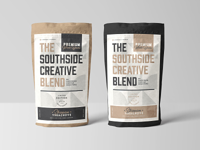 Southside Creative Blend badge branding coffee label script texture typography
