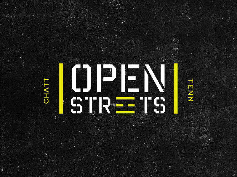 Open Streets Chattanooga branding chattanooga icon identity streets typography