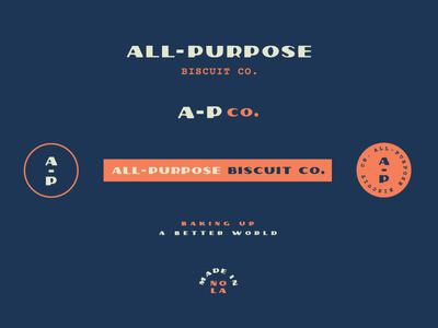 All-Purpose Biscuit Co. biscuit branding logo typography