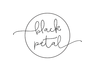Black Petal No. 3 brand identity logo mark
