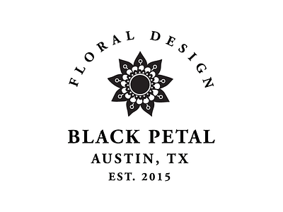 Black Petal No. 4 brand identity logo mark
