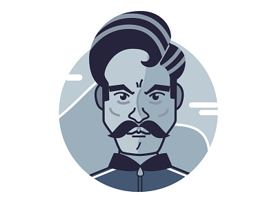 Face Illustration art face illustration man mustache vector