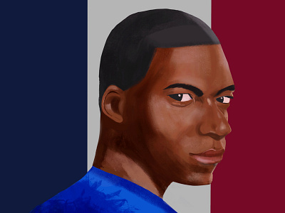 Mbappe illustration mbappe procreate soccer soccer player world cup