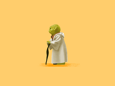 Yoda character digital fanart illustration procreate star wars starwars yoda