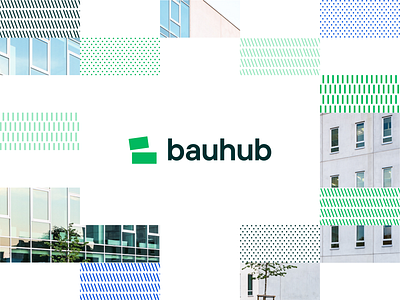 Build smart with Bauhub brand branding construction design digital green identity logo logomark logotype software visual