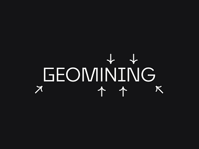 Geomining Logo brand branding clean design logo mark minimal typography