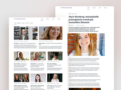 University of Tartu Alumni blog alumni blog design minimal news posts text typography university web
