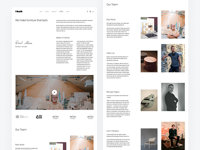 Radis e-commerce site // Our Story about about page designers our story pastel signature team