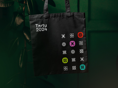 Tartu 2024 Tote apparel bag branding culture design estonia europe event festival illustration logo minimal rebrand silkscreen swag tartu tote tote bag