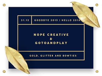 New years eve party invitation blue card christmas gold invitation party