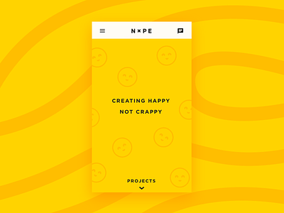 Happy flat illustration interface minimal mobile typography ui ux web web design