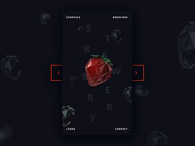 Yum! mobile parallax strawberry ui ux