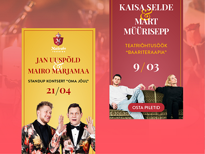 Maikrahv web banners banner cards colorful concert food minimalistic music photo ui ux web