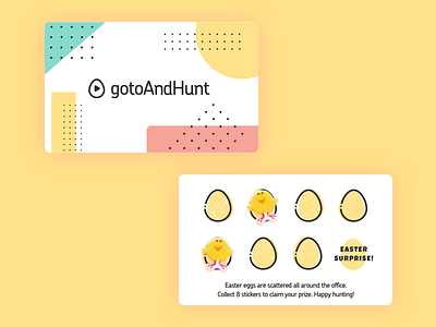 gotoAndHunt card chick easter egg eggs game hunt hunting loyalty print punchcard sticker