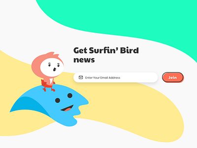 The Bird's the Word bright character colors contrast illustration minimal newsletter