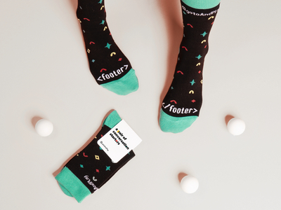 <footer>🏓</footer> brand branding design developer goodies landing minimal ping pong sock socks swag ux ui web website