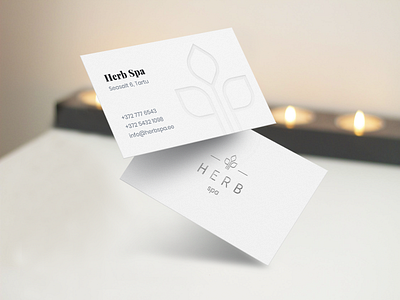 🌿 Spa business cards brand branding business card clean deboss elegant emboss foil geometric letterpress light logo luxury minimal natural print silver typography visual identity white