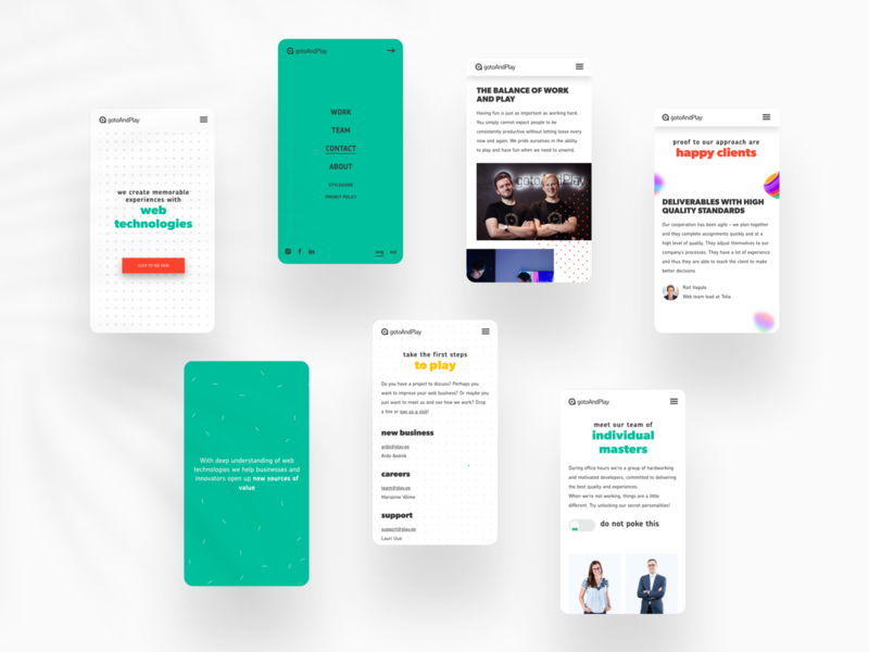 gotoAndPlay awwwards clients developers game happy landing minimal responsive team web website
