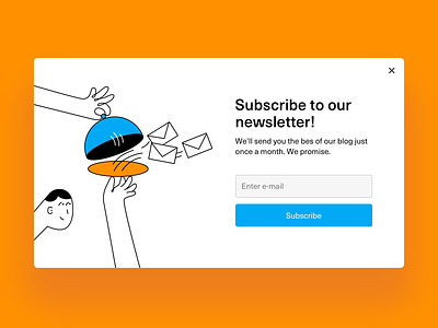 Subscribe! 📫 corporate email illustration mailbox marketing minimal modal newsletter popup subscribe subscription ui vector