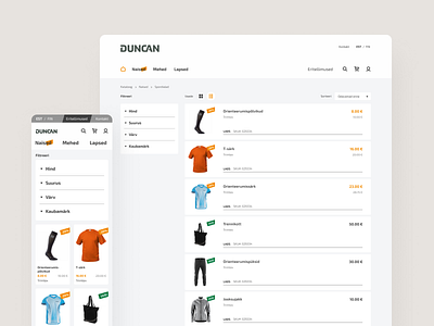 Duncan shop apparel buy dribbble e commerce flow product design shirt shop shopping socks sports swag