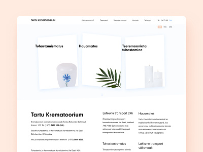 🔥🔥🔥 burial cremate estonia funeral funeral memorial service landing landing page service design tool