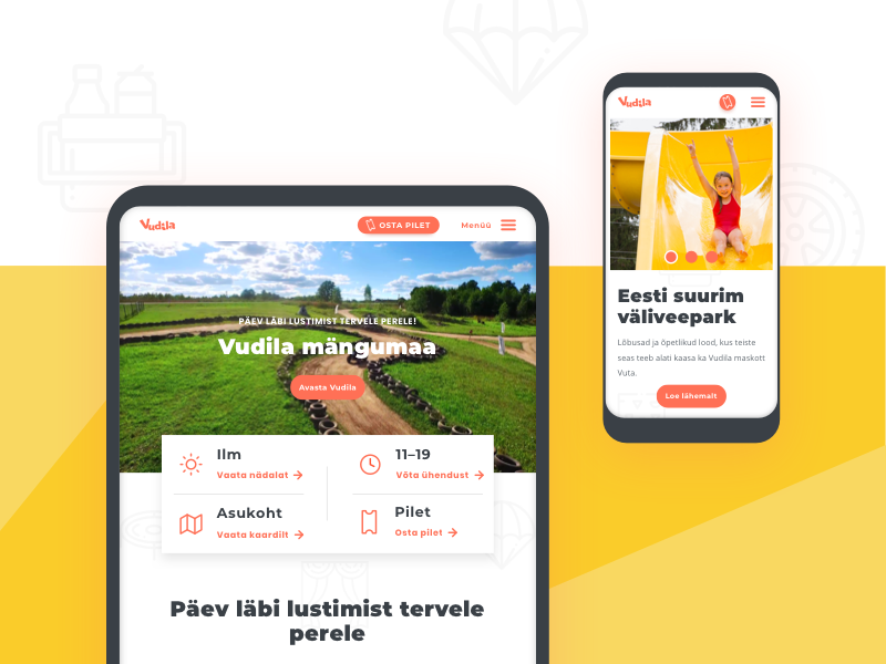 For all ages, in all sizes 🖥️ screen colorful simple clean children amusement layout flexible header tablet mobile size device ux ui landing webpage website web responsive