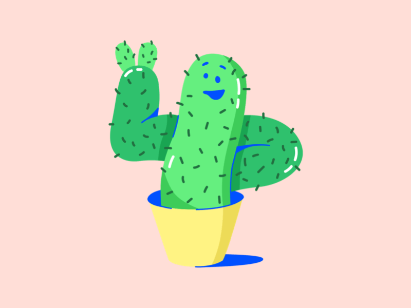 ✌️ dribbble invitations animation cactus design drafting dribbble happy illustration invite giveaway invites succulent vector