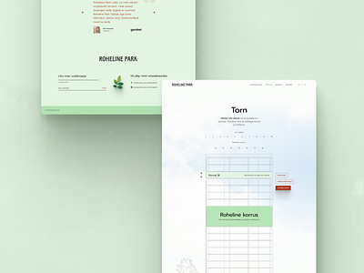 Green tower eco minimal nature office realestate space ui ux web