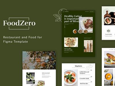 Restaurant website design figma