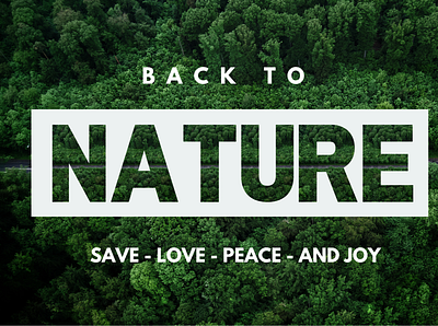 Back to nature poster design 3d animation app branding design graphic design icon illustration logo motion graphics ui ux vector