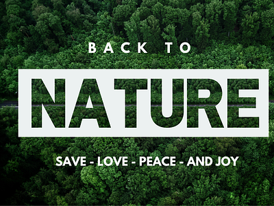 Back to nature poster design