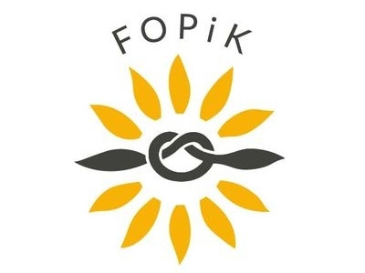 Logo for FOPiK identity knot logo psyhological sunflower vector