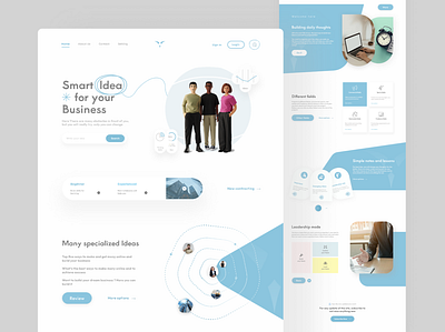 Landing Page - Smart Idea for your Business app business design homepage illustration landingpage landingpagebusiness ui uidesign uiux userinterface ux webdesign