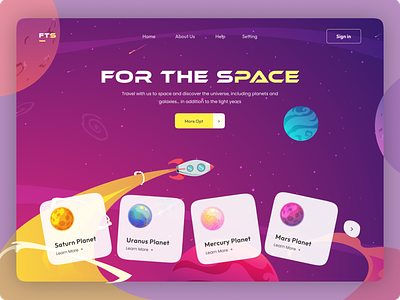 Space Landing Page Design