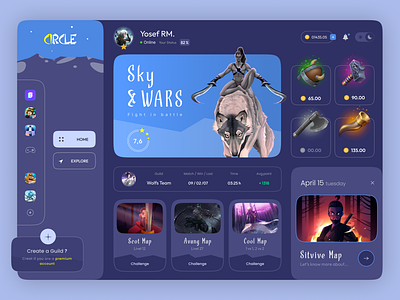 Gaming Dashboard Design app clean dark dashboard design figma game gaming illustration jeux play playstation tournament ui uiux userexperience userinterface ux webdesign