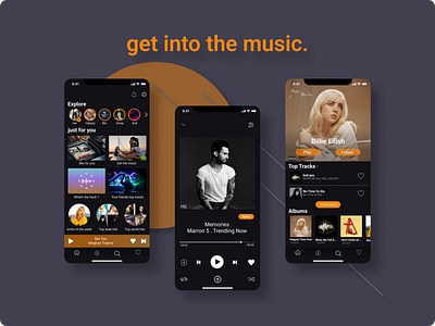 music app app design music ui ux