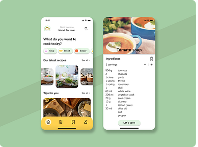 food recipes app app design food recipes ui ux