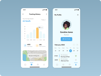 Running tracking app app branding chart design icons illustration map running sport ui ux workout