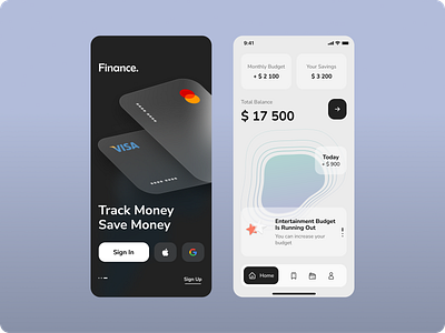 Finance money app app card design finance illustration money track ui ux