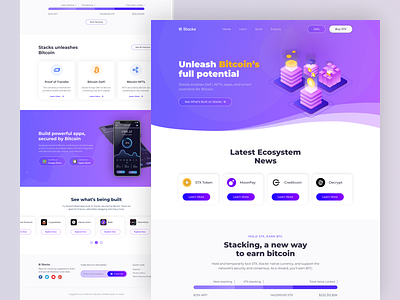 Stacks Bitcoin Redesign Landing Page