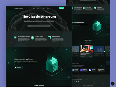 Ethereum Classic Redesign Landing Page bitcoin branding creative crypto crypto landing page cryptocurrency dark design gaming landing page graphic design landing page metaverse nft nft landing page saas ui ui design web web3 landing page webdesign