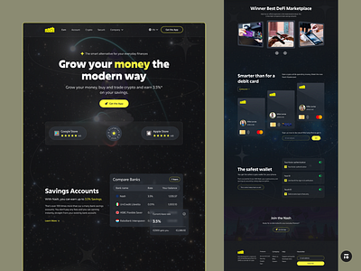 Nash- Cryptocurrency Redesign Landing Page 3d animation bitcoin blockchain branding crypto crypto landing page cryptocurrency cryptocurrency landing page defi landing page design illustration landing page logo metaverse motion graphics nft nft landing page ui ui design