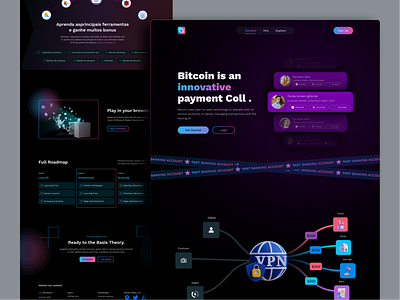 Cryptocurrency landing page.