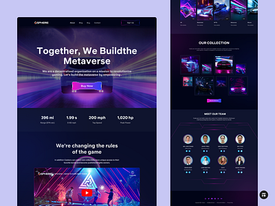 Metaverse Landing Page Design.