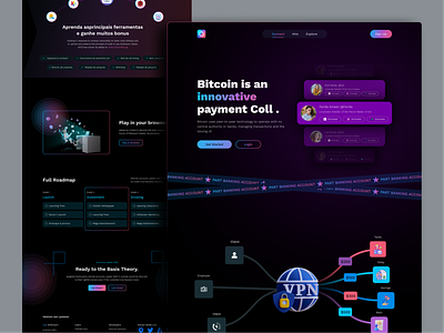 Cryptocurrency landing page.
